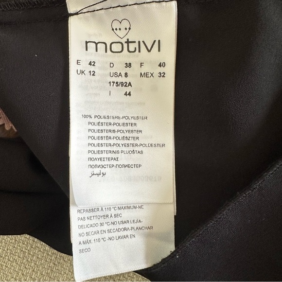 Motivi Floral Print Long Sleeve Mini Dress made in Italy Boho Dress size 8 - Picture 8 of 9